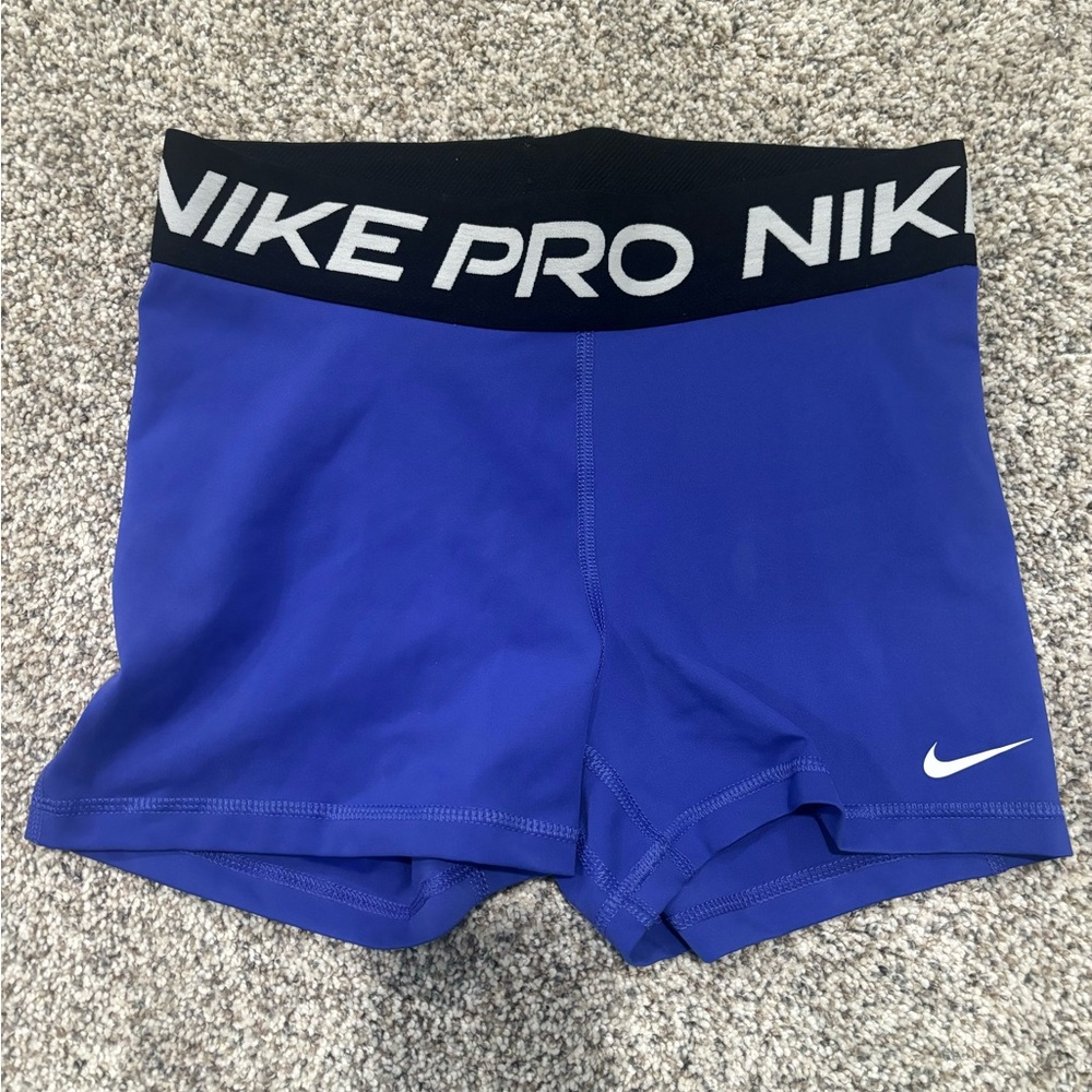 Nike Pro Royal Blue Spandex Shorts